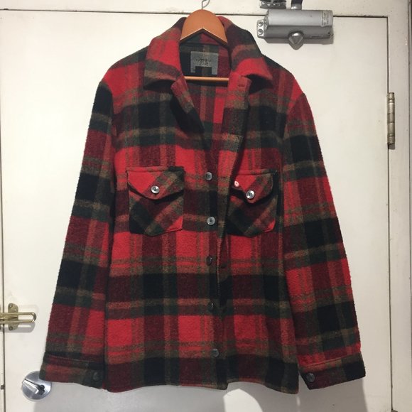 VINTAGE WOOL PLAID SHIRT JACKETS SIZE M - Picture 4 of 6